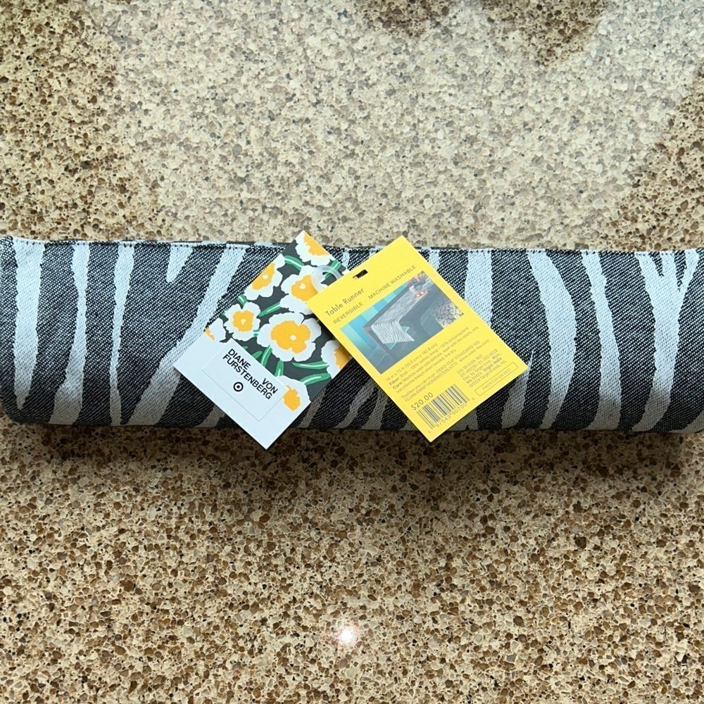 DVF 4 Target 🎯 Zebra 🦓 Stripe Table Runner Get Wild!
